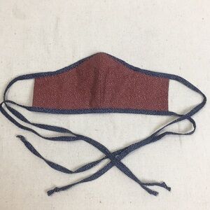 Red white and Blue 3 layer Cotton mask with ties